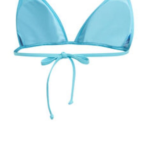 Adidas womens 38 Parley Beach Bikini 2-Piece Swimsuit Blue/Hi-Res Yellow DQ3175 - Picture 10 of 16